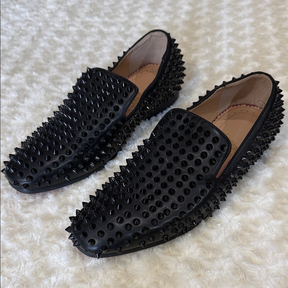 Christian Louboutin with Black Studs slips-on shoes